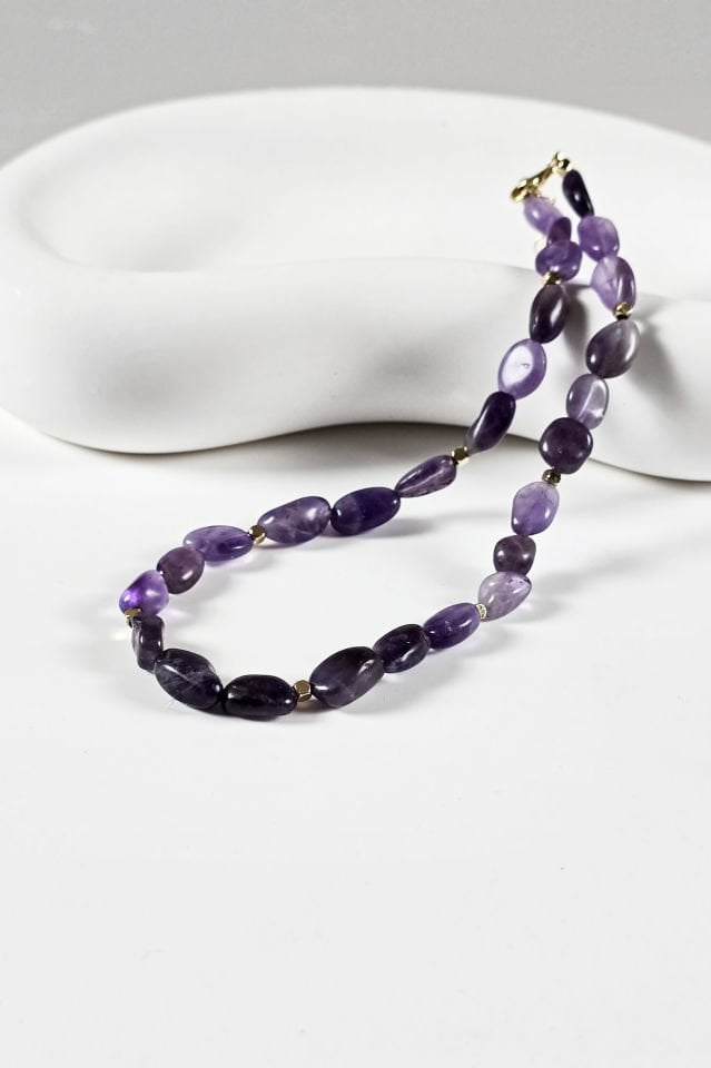 Ametist Kolye  (6.ve7.Çakra / Üçüncü Göz ve Tepe Çakrası )