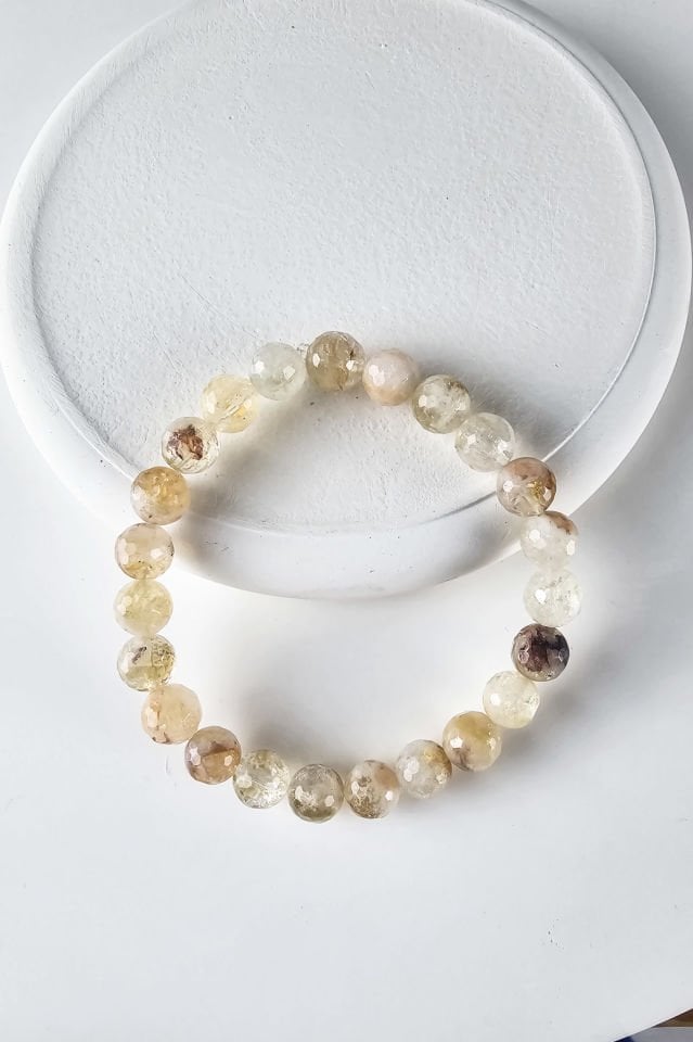 Sitrin Erkek Bileklik (3.Çakra/Solar Pleksus Çakra Taşı)