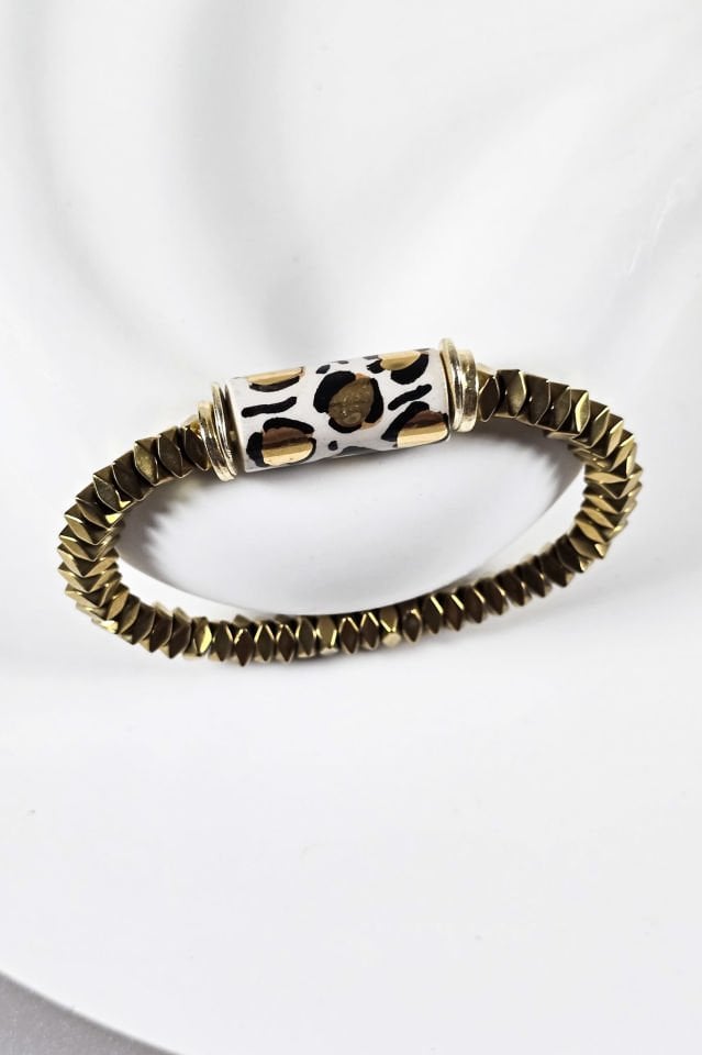 Hematit Leopar Bileklik
