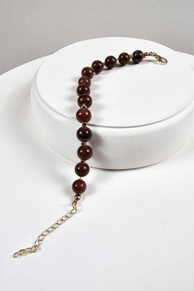 Kırmızı Jasper Bileklik  (1.Çakra / Kök Çakra Taşı)