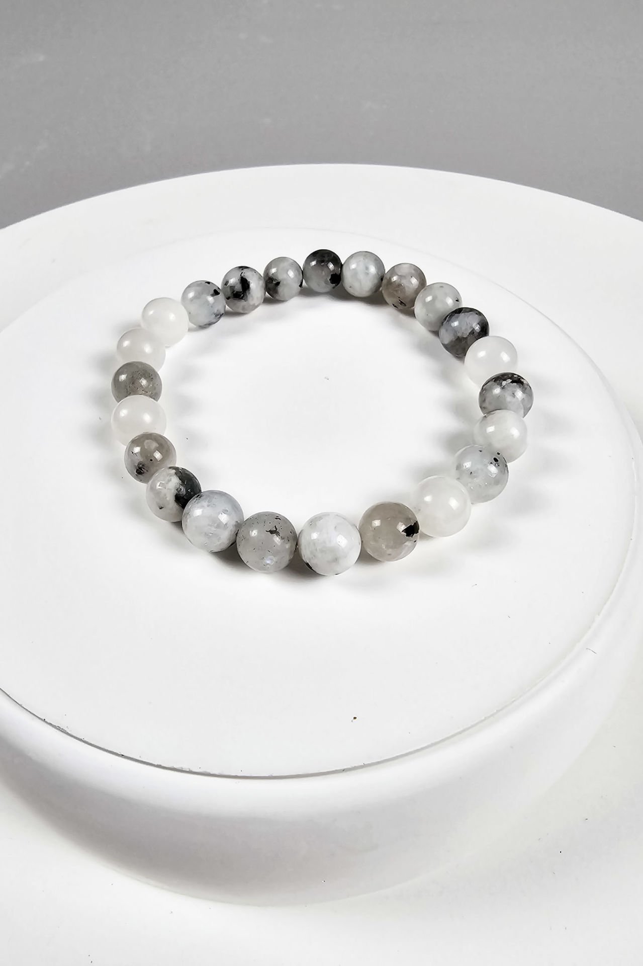 Ay  Taşı Bileklik Erkek (2.Çakra/Sakral Çakra Taşı)