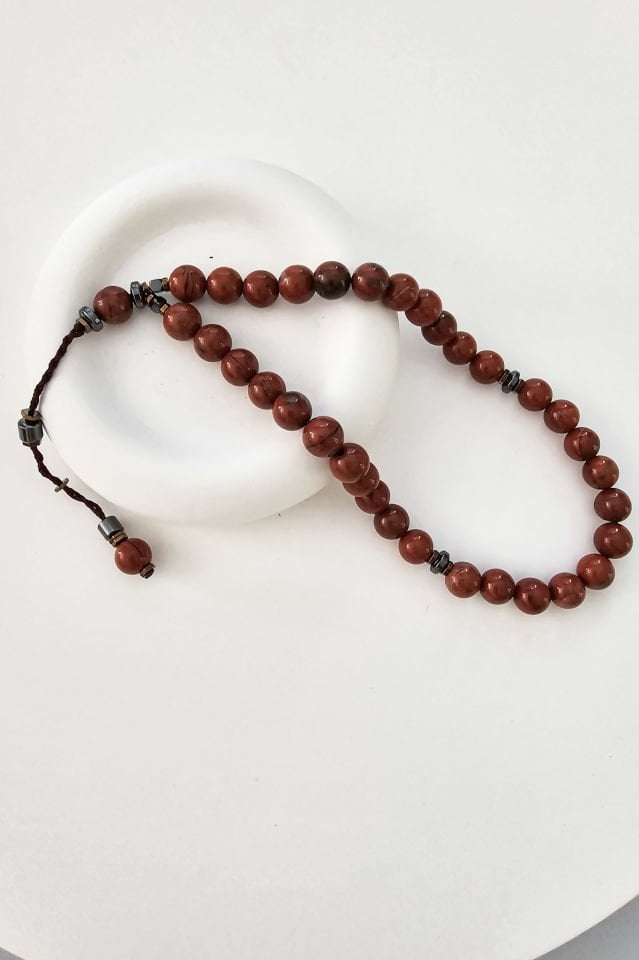 Kırmızı Jasper Doğal Taş Tespih (1.Çakra/Kök Çakra Taşı)