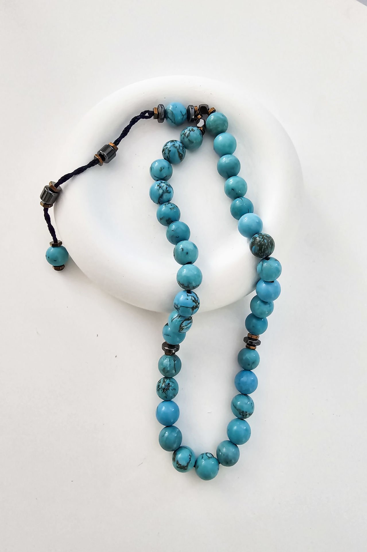 Turkuaz Doğal Taş Tespih (5.Çakra / Boğaz Çakrası)