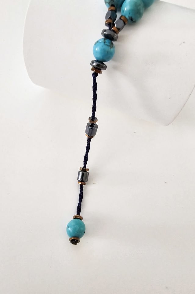 Turkuaz Doğal Taş Tespih (5.Çakra / Boğaz Çakrası)