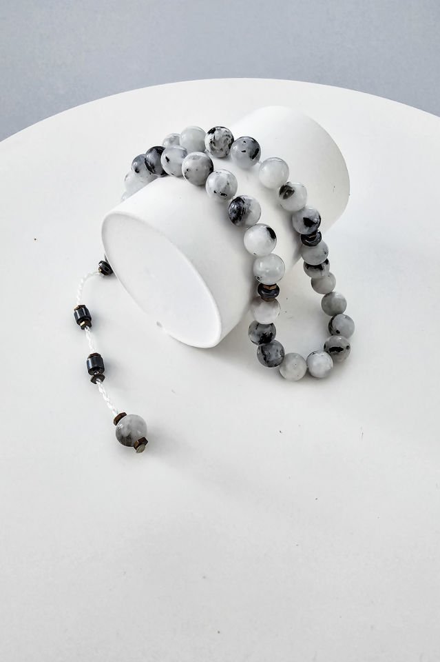 Ay  Taşı Doğal Taş Tespih (2.Çakra/Sakral Çakra Taşı)