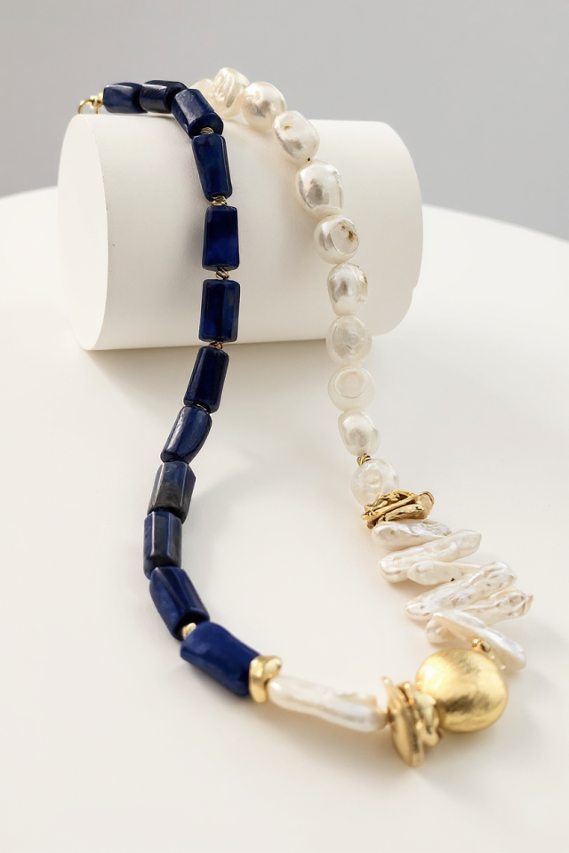 Aurora Lapis İnci Kolye