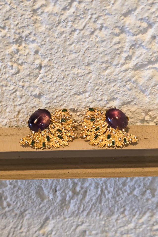 Ametist Taşlı Küpe (6.ve7.Çakra / Üçüncü Göz ve Tepe Çakrası )