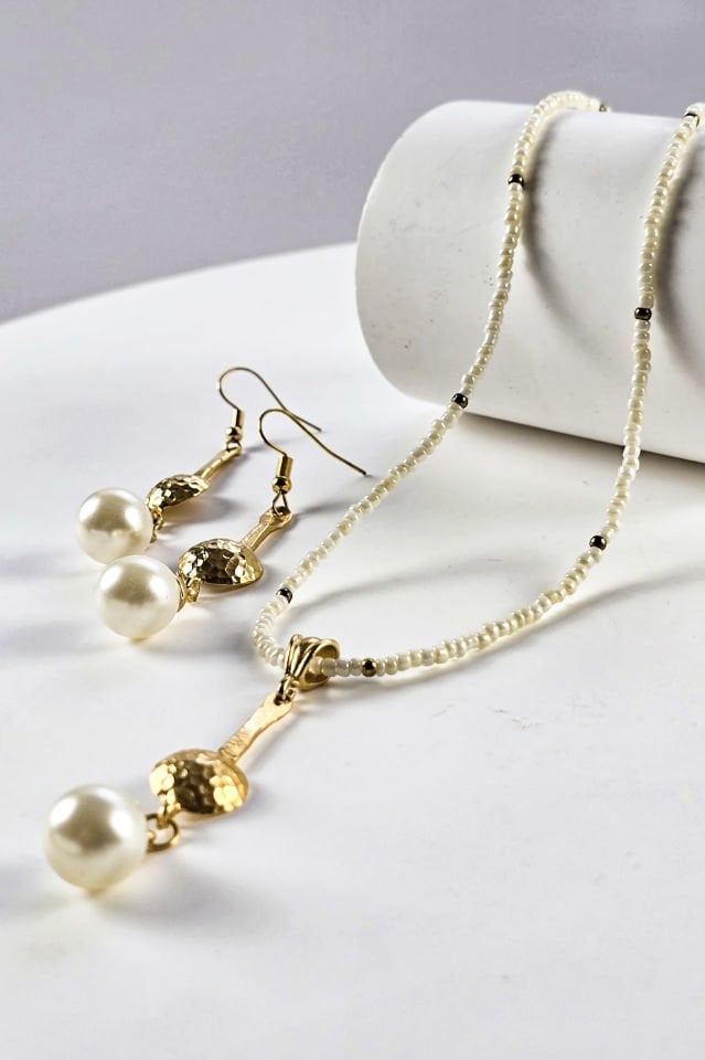 Pure Pearl Kolye Küpe Set