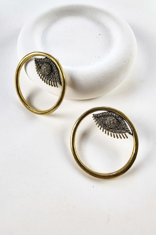 Luna Eye Bronz Küpe