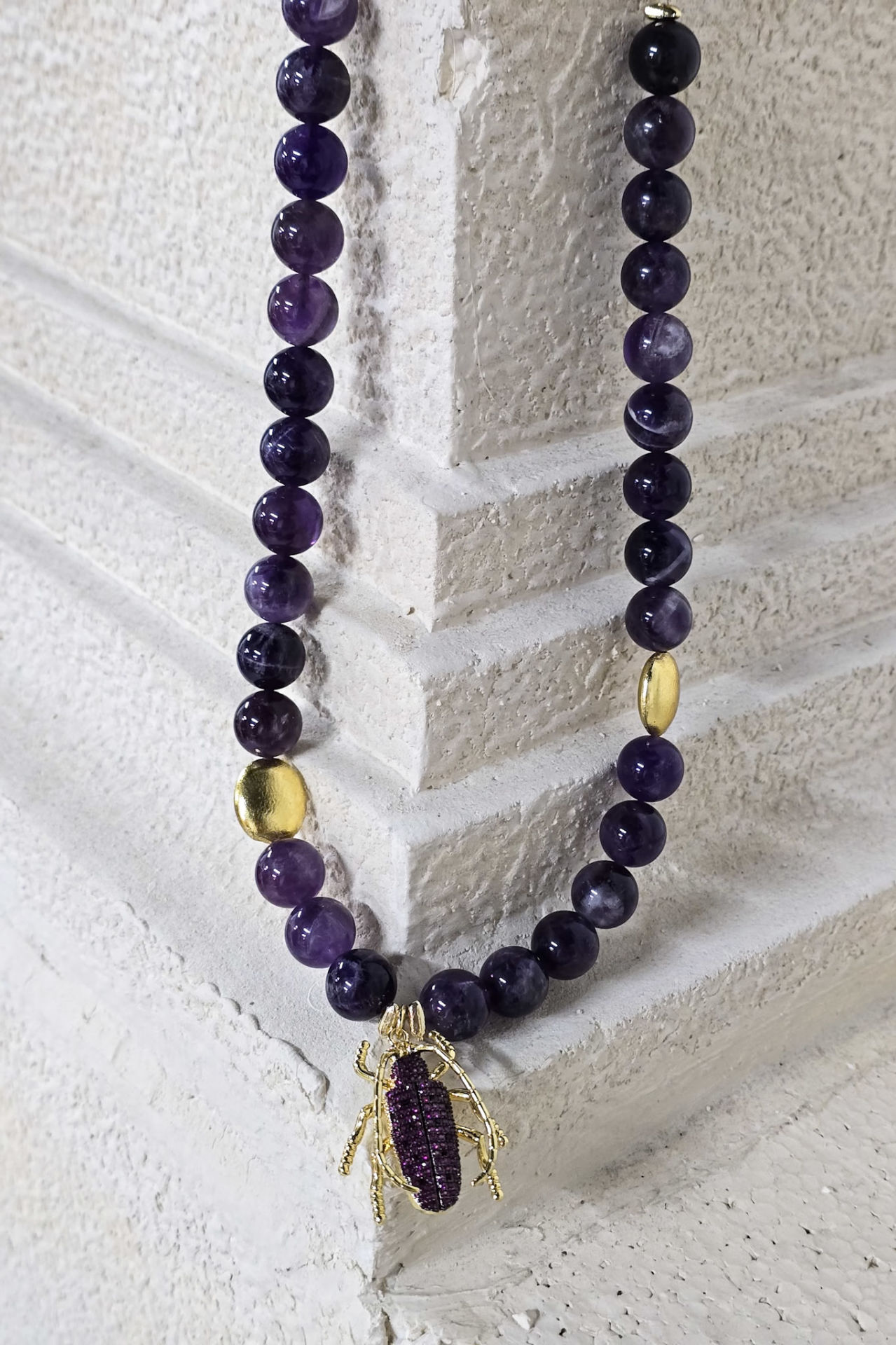 Mor Tılsım Ametist Kolye (6.ve7.Çakra / Üçüncü Göz ve Tepe Çakrası )