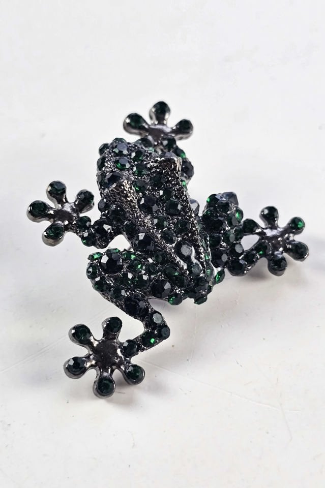 Bronz Kurbağa Broş