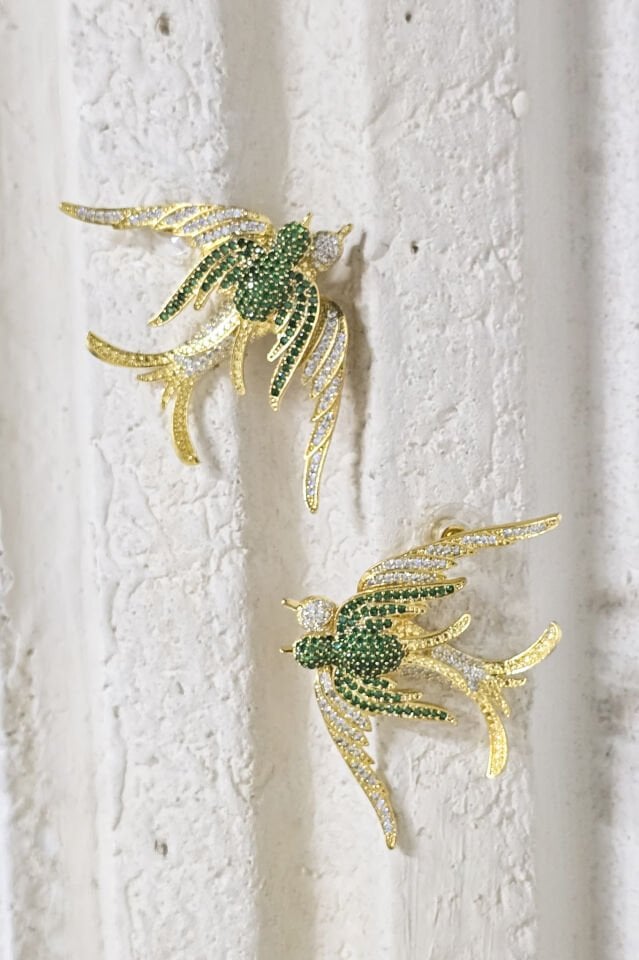 Kırlangıç Zirkon Taşlı Küpe