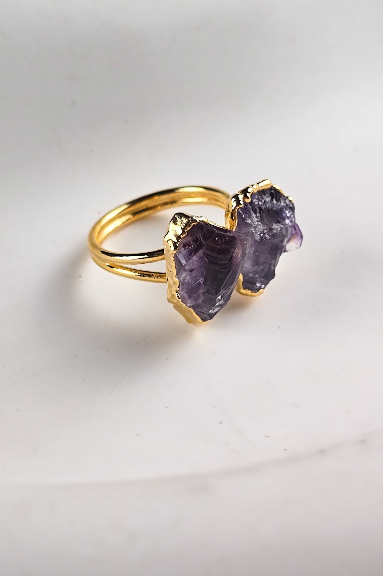 Mira Twins Ametist Yüzük (6.ve7.Çakra / Üçüncü Göz ve Tepe Çakrası )