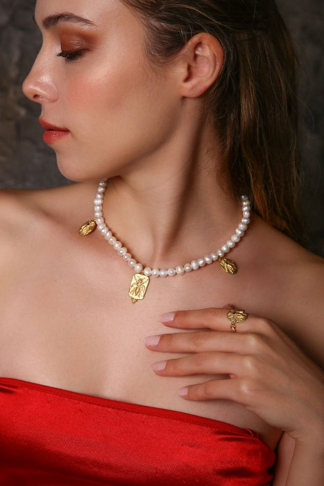 Mitra İnci Kolye Yüzük Set