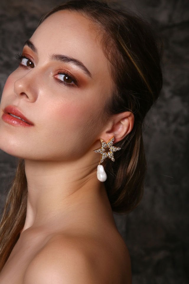 Işıltı İncili Küpe