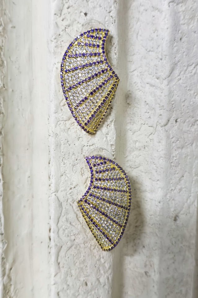 Işığın Kanatları Küpe Mor