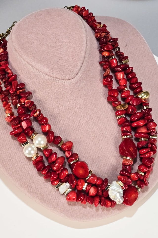 Akdeniz İncili Mercan Kolye