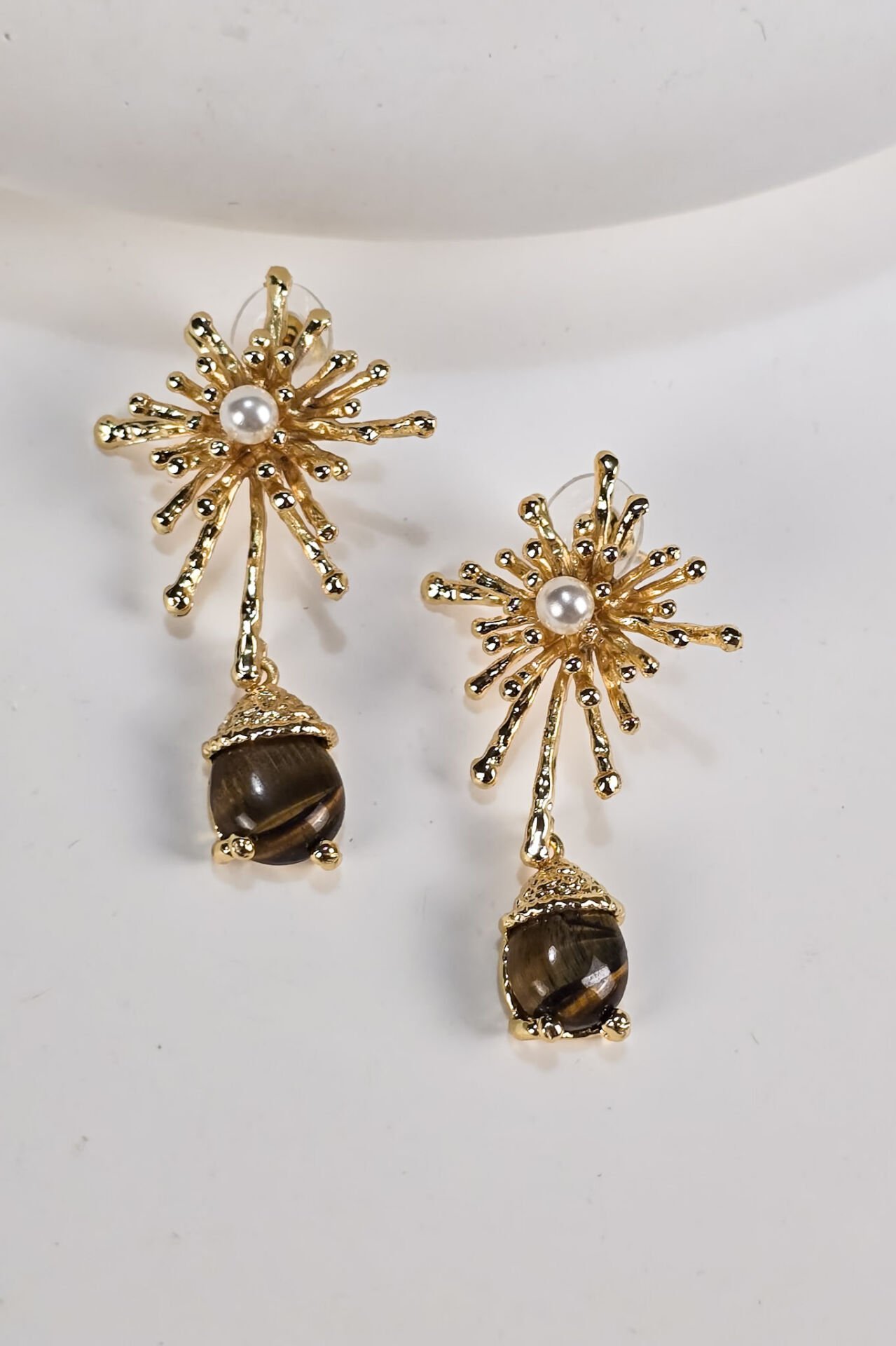 Flare Küpe Kaplan Gözü