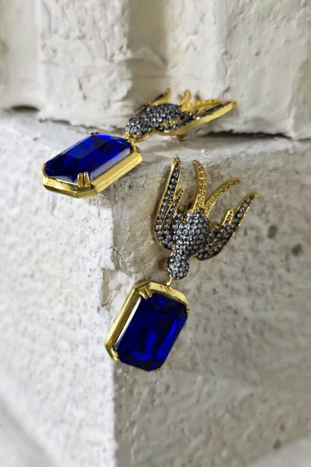 Magpie Küpe Lacivert