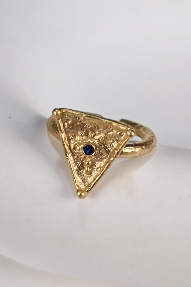 Triada Zirkon TaşlıYüzük Lacivert