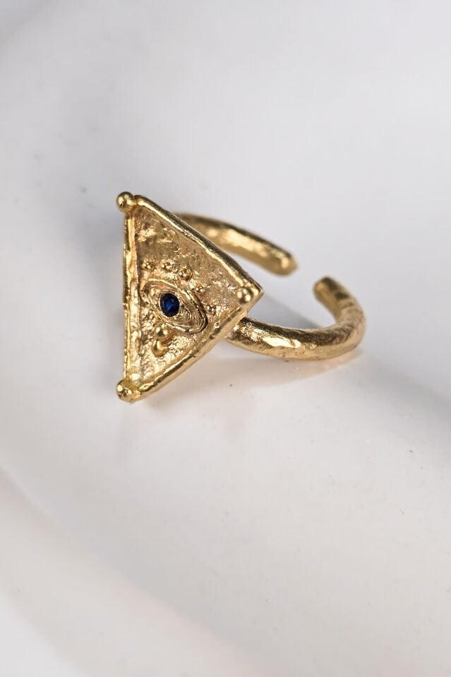 Triada Zirkon TaşlıYüzük Lacivert