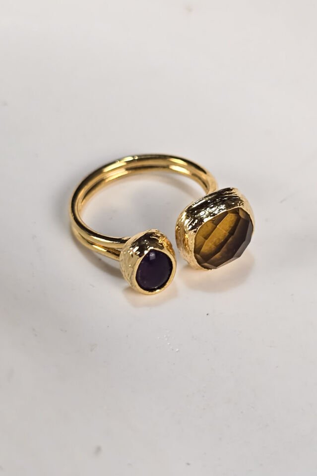 Twillight Kaplan Gözü&Ametist Yüzük