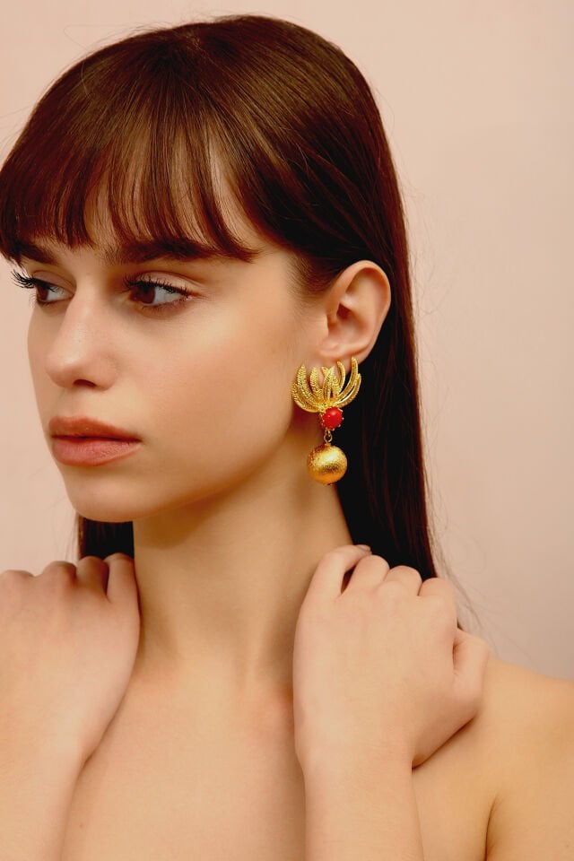 Ateş Çiçeği Küpe