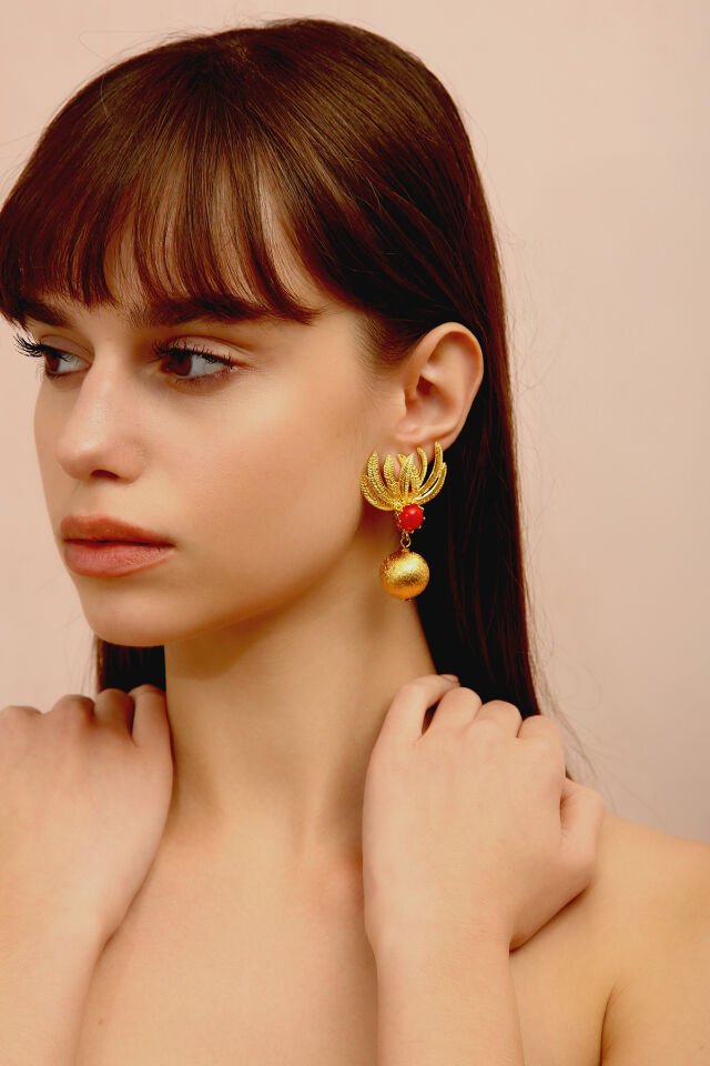 Ateş Çiçeği Küpe