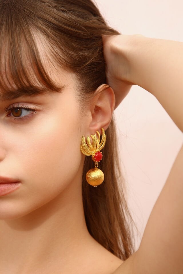 Ateş Çiçeği Küpe