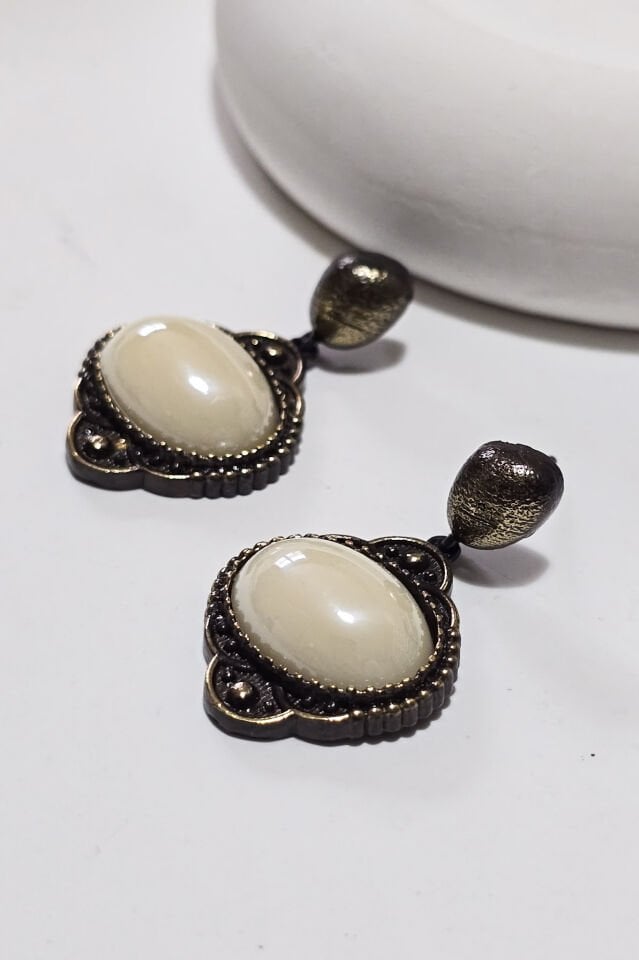 Ay Sedefi Küpe Bileklik Set