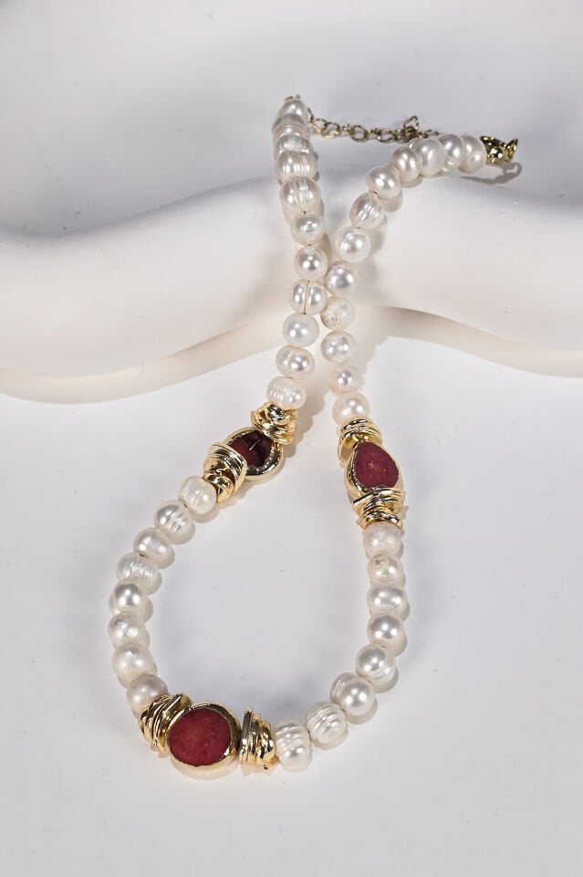 Luvia İnci & Mercan Kolye