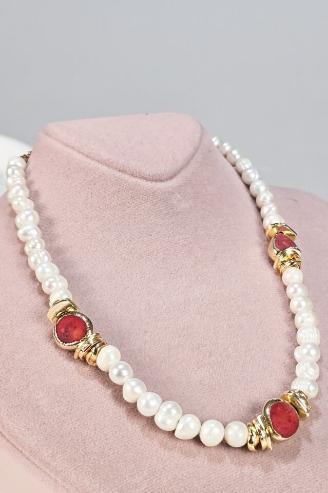 Luvia İnci & Mercan Kolye